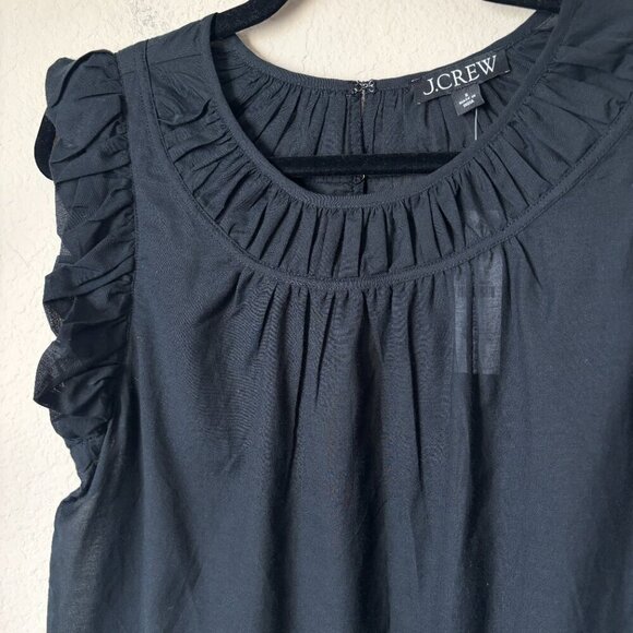 J. Crew Gathered Ruffle-sleeve Top in Cotton-blend Voile NEW 2024 - Picture 6 of 11